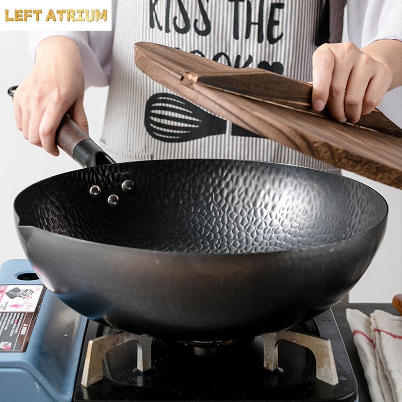 Wok Electric Flat - 탄소강 웍 팬 32cm 볶음용 웍