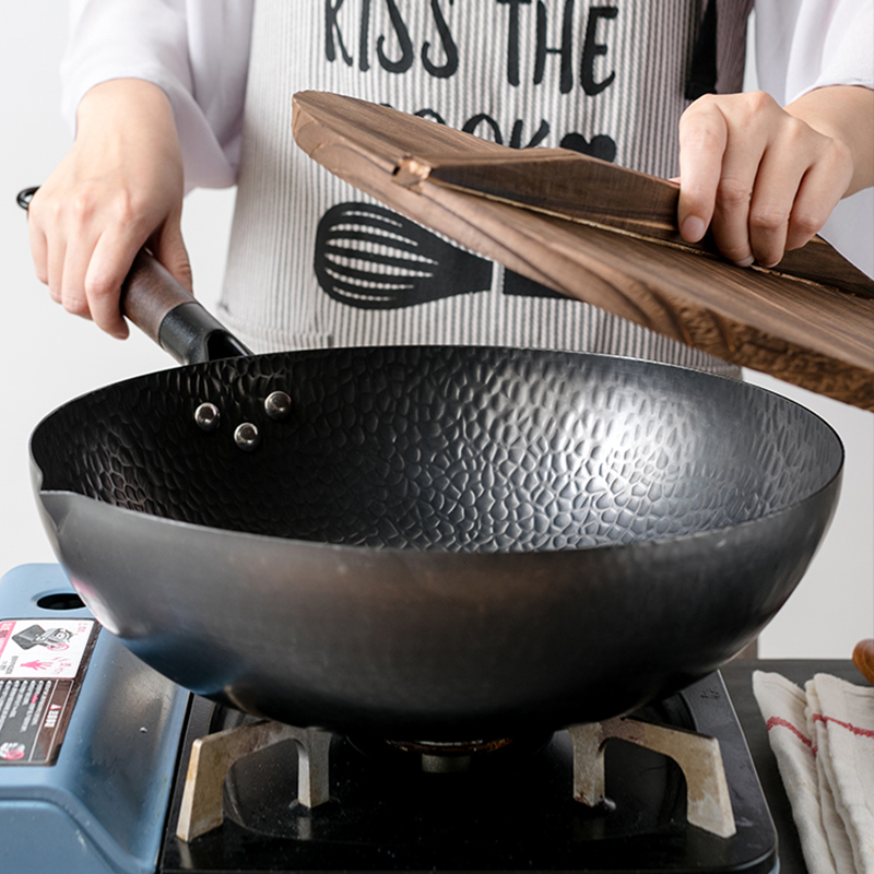 Wok Electric Flat - 탄소강 웍 팬 32cm 볶음 프라이