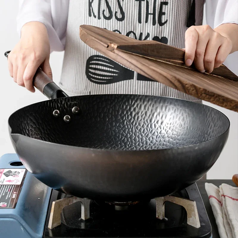 Wok Electric Flat - 탄소강 웍 팬 32cm 볶음용 웍
