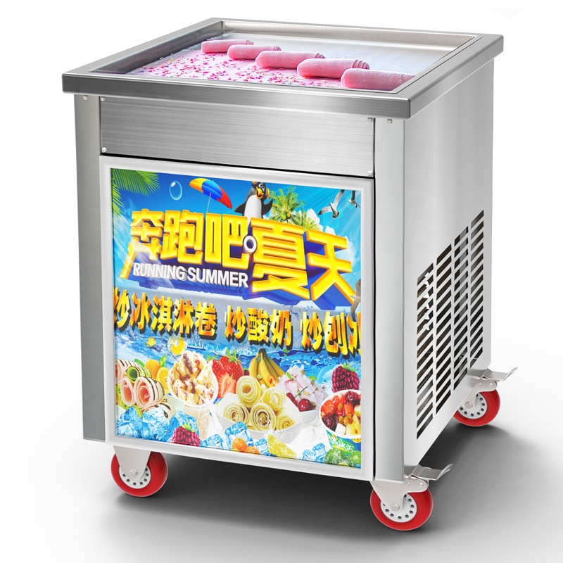 Ice Cream Maker Electric - 상업용 전기 아이스 롤 메이커 팬