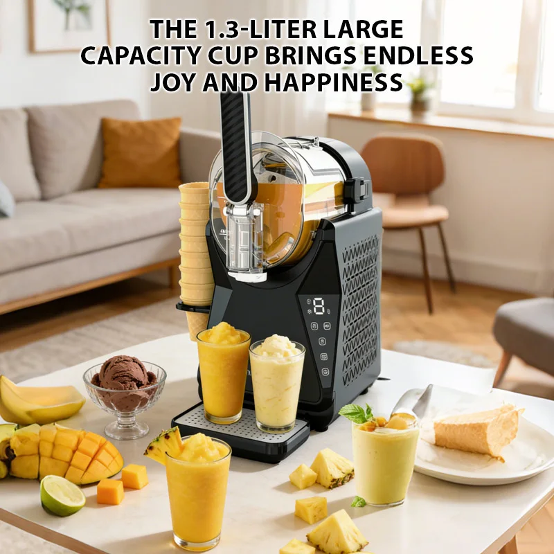 Ice Cream Maker Electric - 상업용 1.3L 스무디 메이커, 냉음료 및