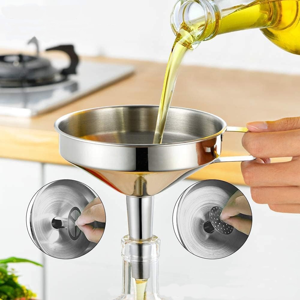 1Pc 스테인레스 스틸 요리 오일 깔때기 넓은 입구 주 - Kitchen Appliances On Sale 리뷰 및 가격