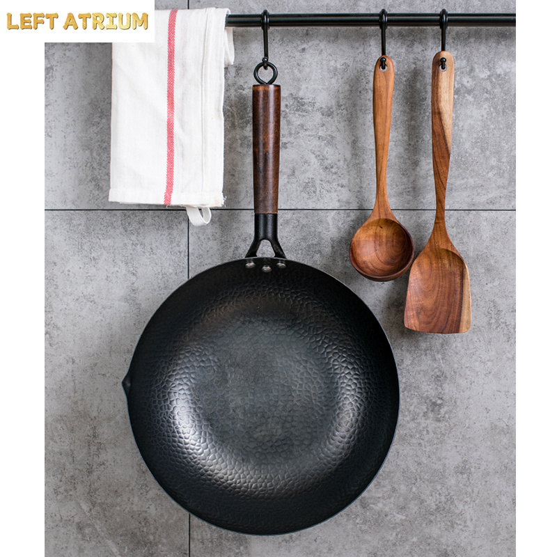 탄소강 웍 팬 32cm 볶음용 웍 세트 (나무 뚜껑 포 - Wok Electric Flat 리뷰 및 가격