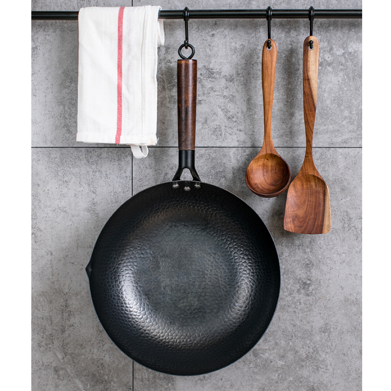 탄소강 웍 팬 32cm 볶음 프라이 웍 세트(나무 뚜껑 - Wok Electric Flat 리뷰 및 가격