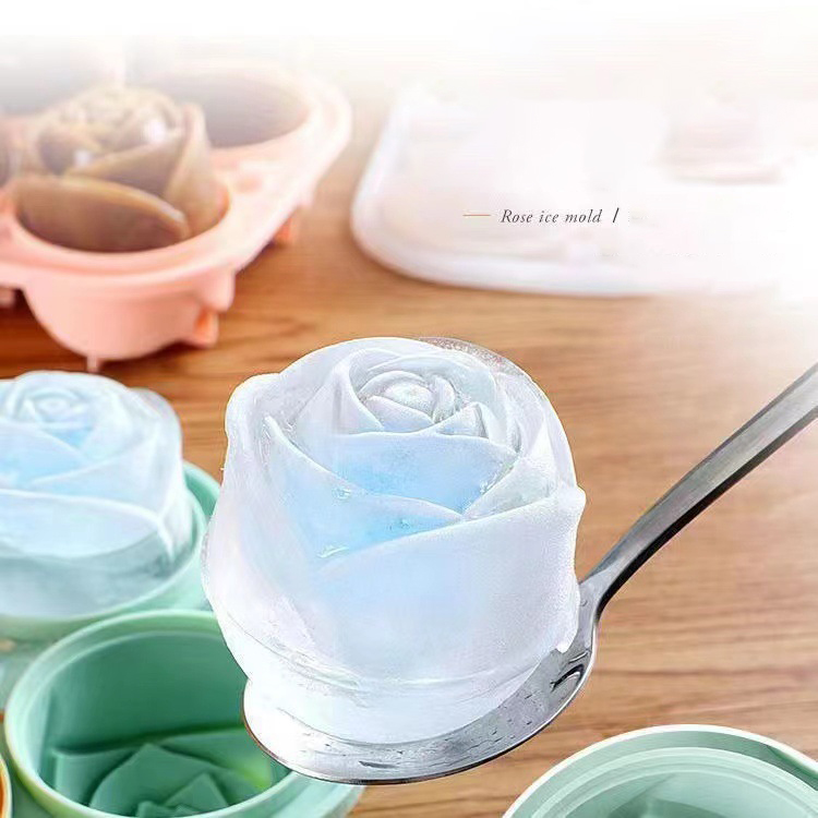 3D 로즈 아이스 몰드 4 홀 아이스 큐브 트레이 몰드 - Kitchen Appliances And Utensils 리뷰 및 가격