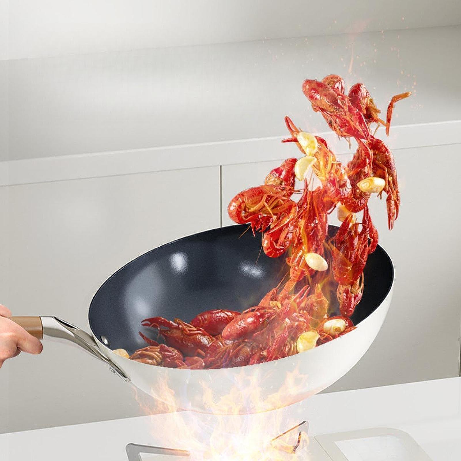 28cm 뚜껑 포함 볶음팬, 다용도 매끄러운 표면 평평 - Wok Electric Flat 리뷰 및 가격