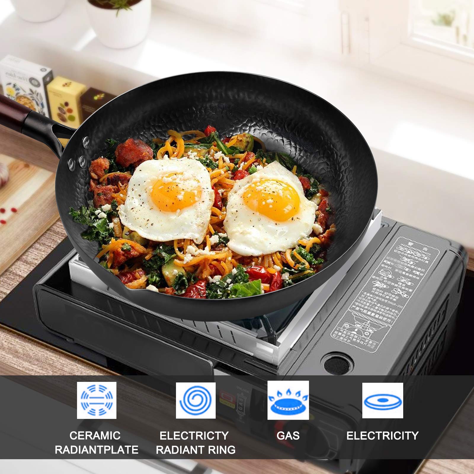 탄소강 웍, 웍 및 뚜껑이 있는 볶음 프라이팬 전기,  - Wok Electric Flat 리뷰 및 가격
