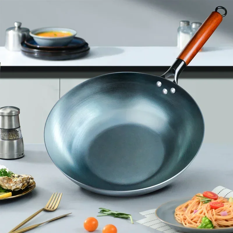 평평한 바닥 웍 팬 13.5인치 웍 및 볶음팬 블루 철 - Wok Electric Flat 리뷰 및 가격